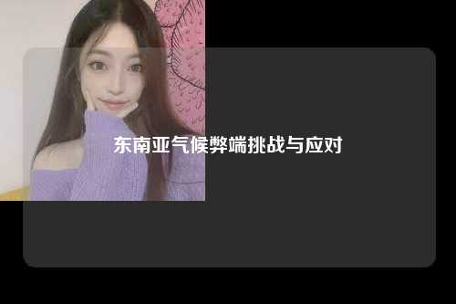 东南亚气候弊端挑战与应对