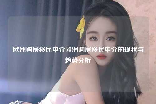 欧洲购房移民中介欧洲购房移民中介的现状与趋势分析
